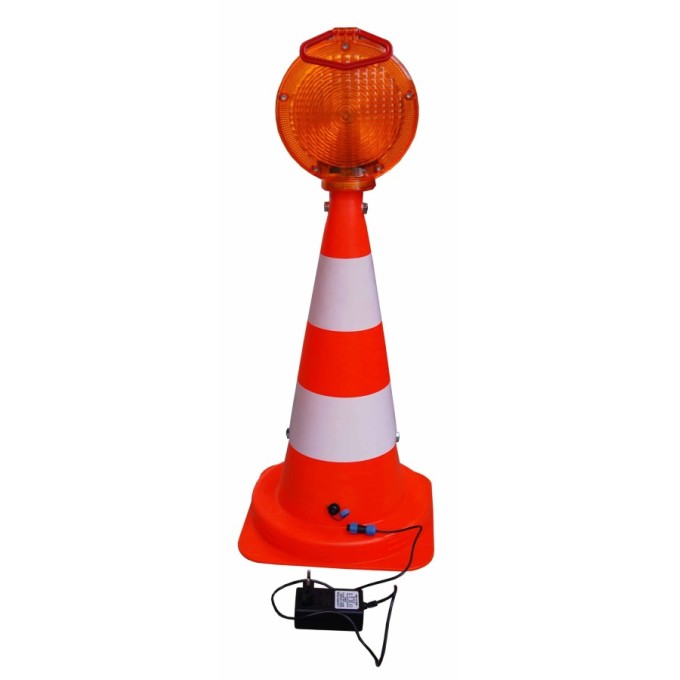 Con de avertizare cu lampa LED - 75 cm Con de avertizare cu lampa LED - 75 cm